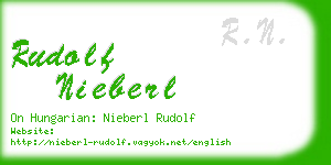 rudolf nieberl business card